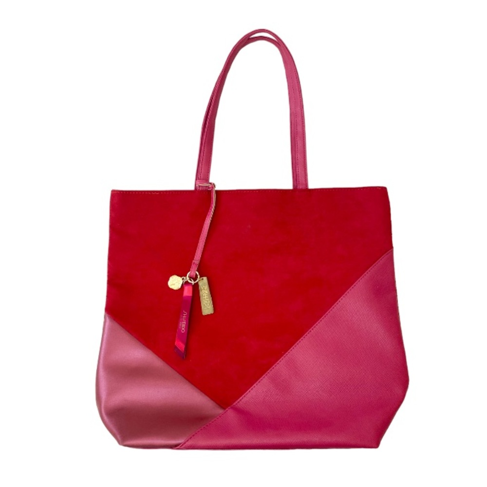 SHISEIDO Ginza Tokyo Large Red and Pink Tote Bag